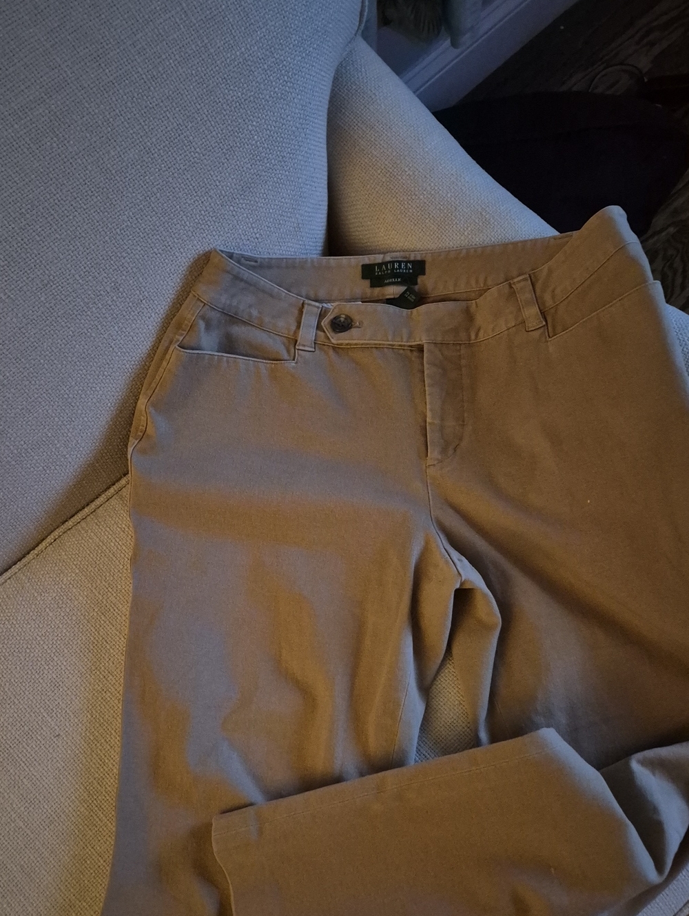 Lauren Ralph Lauren Women's Camel Straight-Leg Jeans